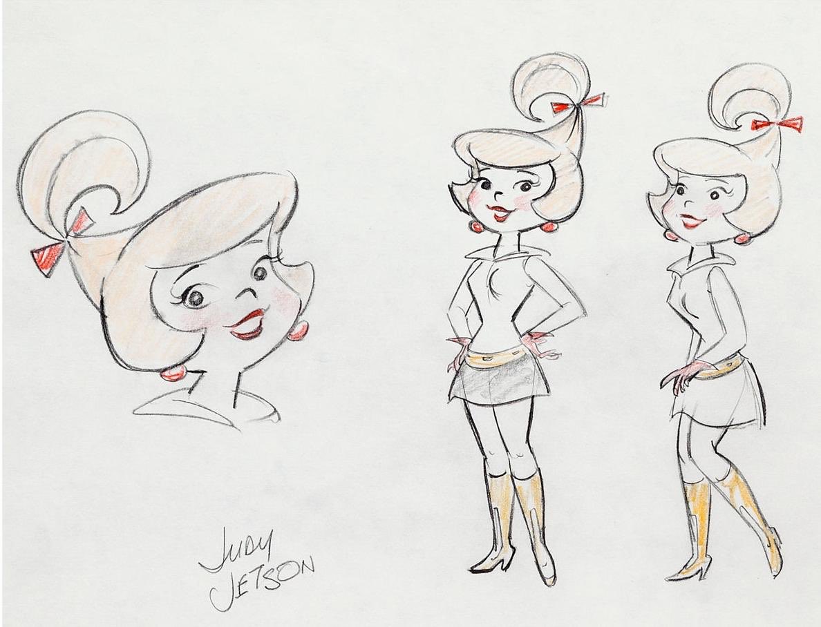 JustHannaBarbed's tweet image. Here’s scrapped concept art of a Jetsons spin-off from the 1970s.

featuring older versions of Elroy and Judy Jetson