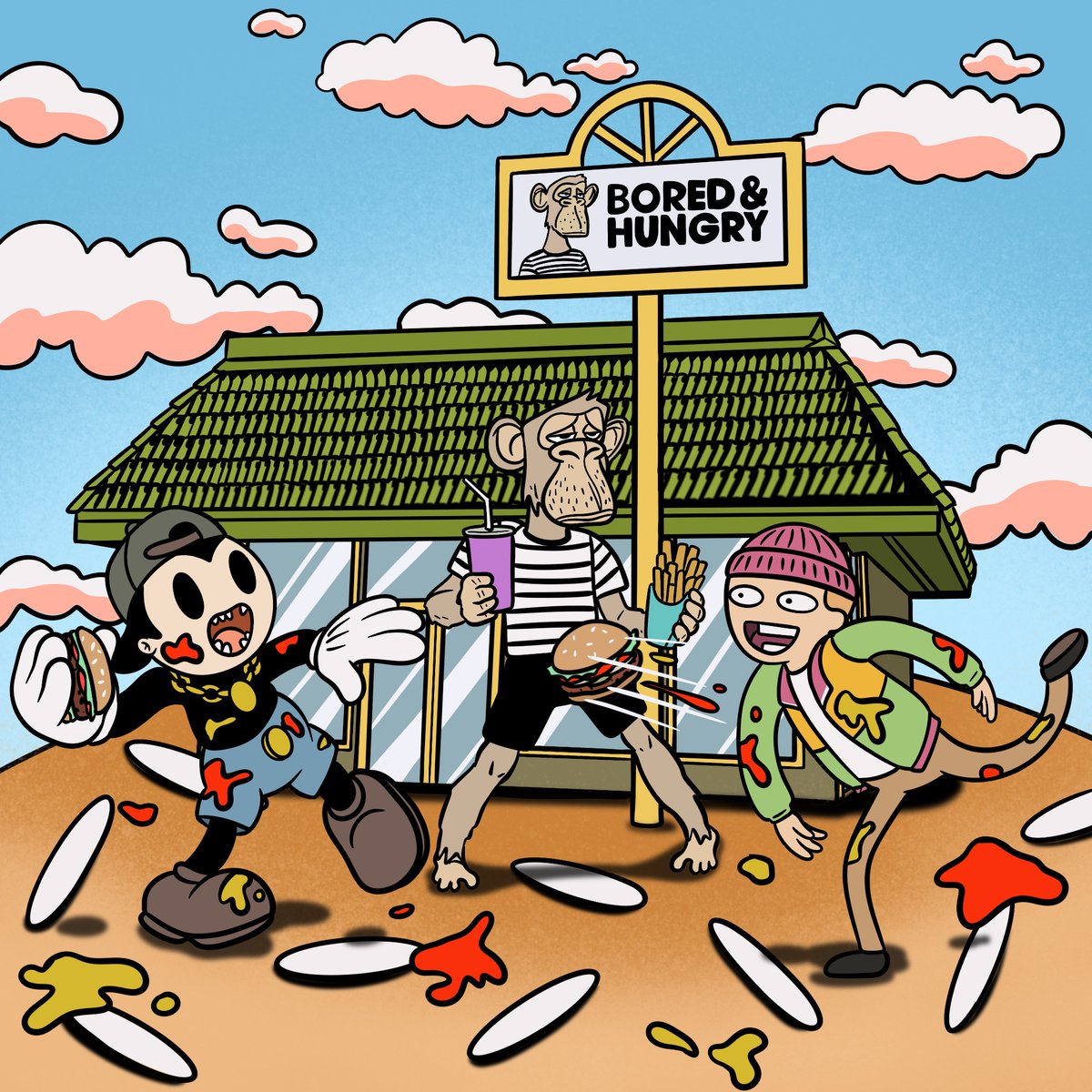badbadwtf's tweet photo. FOOD FIGHT ๐
Get messy w/ @MindblowonNFT and the Goonz
Meet us at @BorednHungry & mint an exclusive NFT on Saturday, 9/24
Full details below ๐ https://t.co/bF8o2awJJV