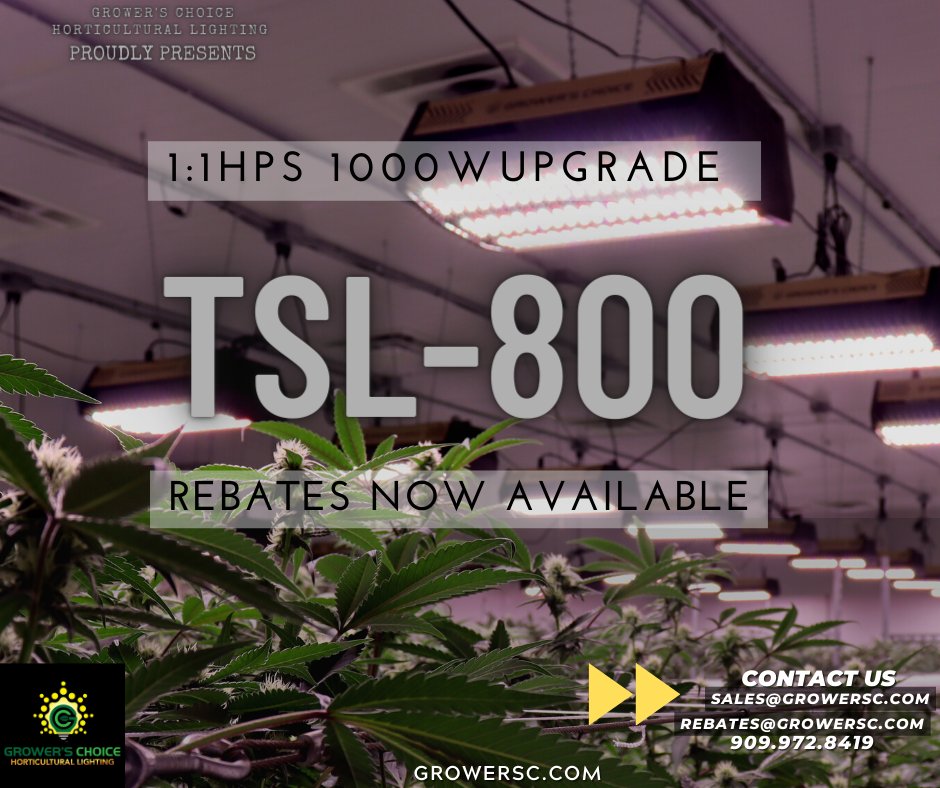 GrowersChoice_'s tweet photo. Thinking of upgrading to LED? Rebates are available nation wide. Contact us to see how we can help. #ledrebates #growerschoiceled #CannabisCommunity https://t.co/kwLo2JMjUf