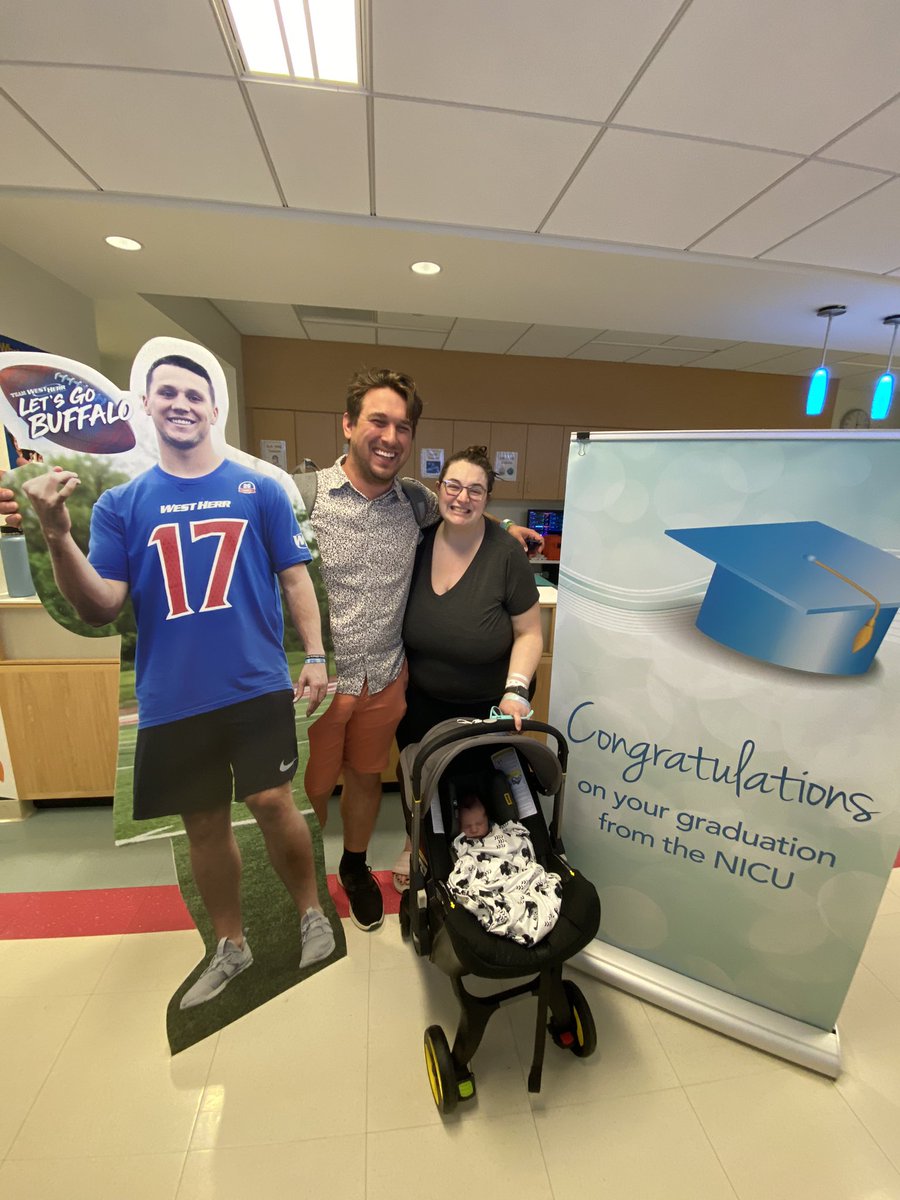 buffalanski's tweet photo. Our baby is officially a NICU grad and we are happy to have him home for the homeopener #gobills #NICUgrad @JoshAllenQB @OCHBuffalo https://t.co/T9pcQ3la9x