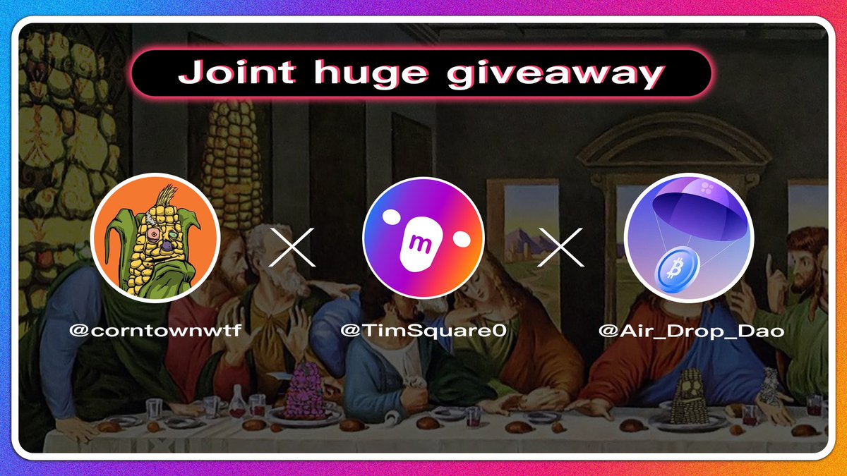 We are pleased to collab with🌽 <a href="/corntownwtf/">Corntown</a> and @TimSquare0 

To Enter:
premint.xyz/corntown-timsq…
Code: corny

#itscorn #cornsdoitbetter #LastChance #NFTs #premint