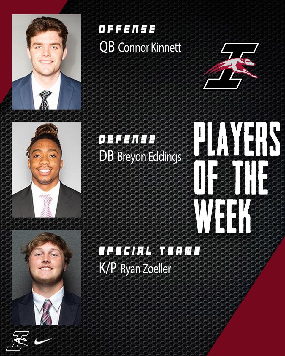 UIndyFB's tweet photo. Congratulations to our Players of the Week vs Tiffin!  #WorkWins https://t.co/HYdoZTFifE