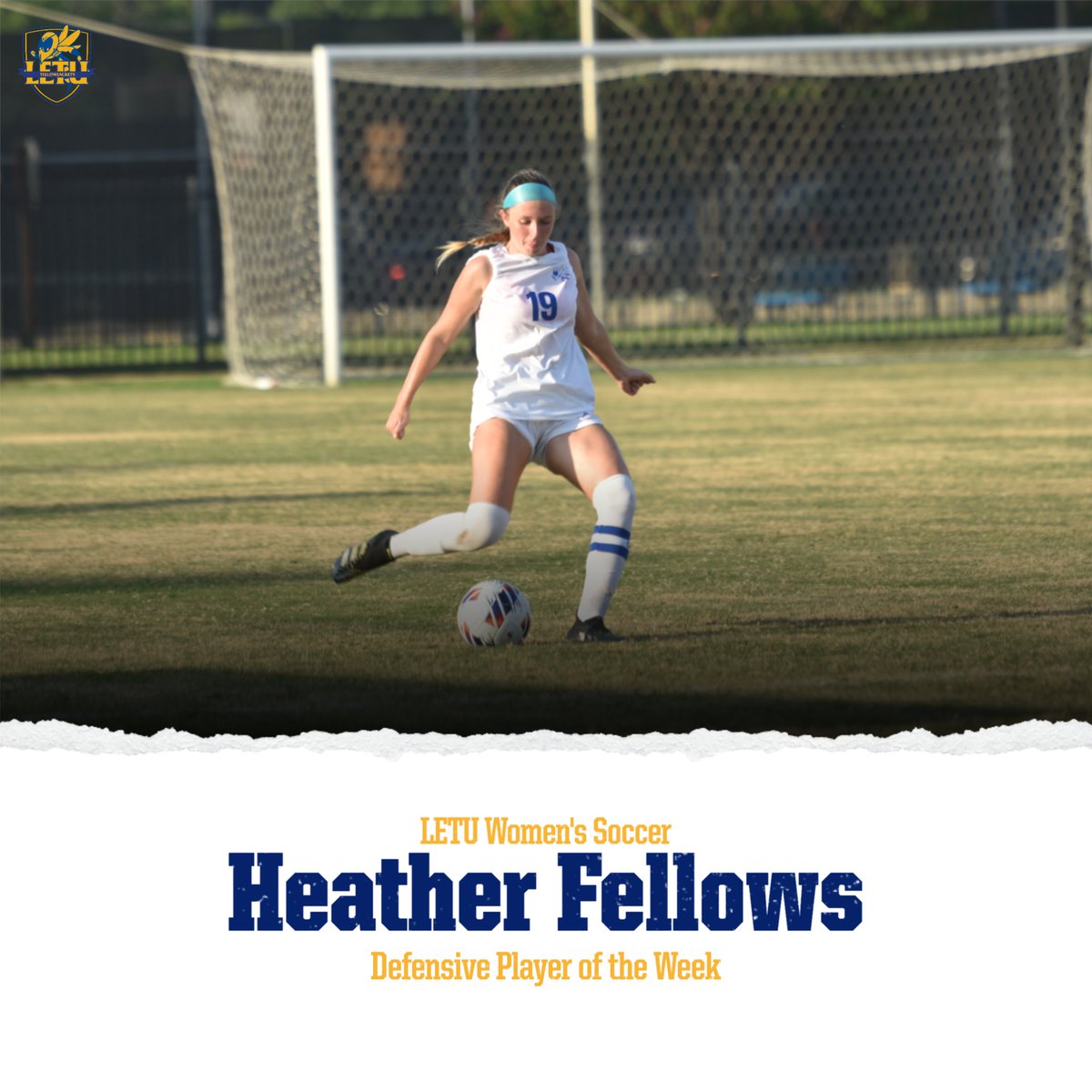 LETUAthletics's tweet photo. ☑️ Game-winning goal
☑️ ASC Defensive Player of the Week

@LETUWSoccer Heather Fellows earns @ASC_sports Defensive Player of the Week honors!

Story: https://t.co/8XYkHto6C0

#FearTheSting #d3soc https://t.co/KldfgIg4dg