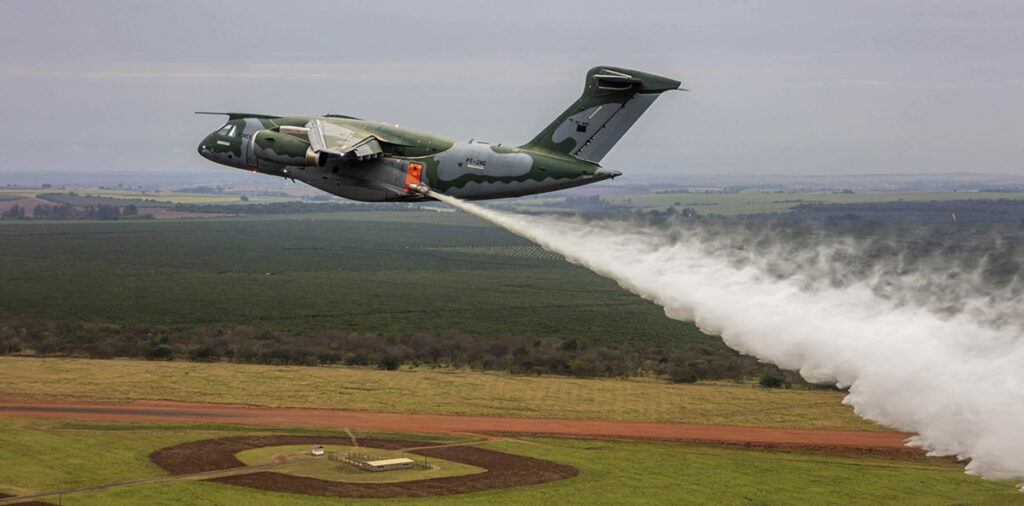 MAFFS_Corp's tweet photo. We're pleased to share that @Embraer has successfully completed the flight test certification campaign for the MAFFS II on the C-390 Millennium. #MAFFS #MAFFS II #ProtectionFromAbove #MilitaryFirefighting #AerialFirefighting #Embraer #C390 #C-390 #Firefighting https://t.co/kDfsbn8NTj