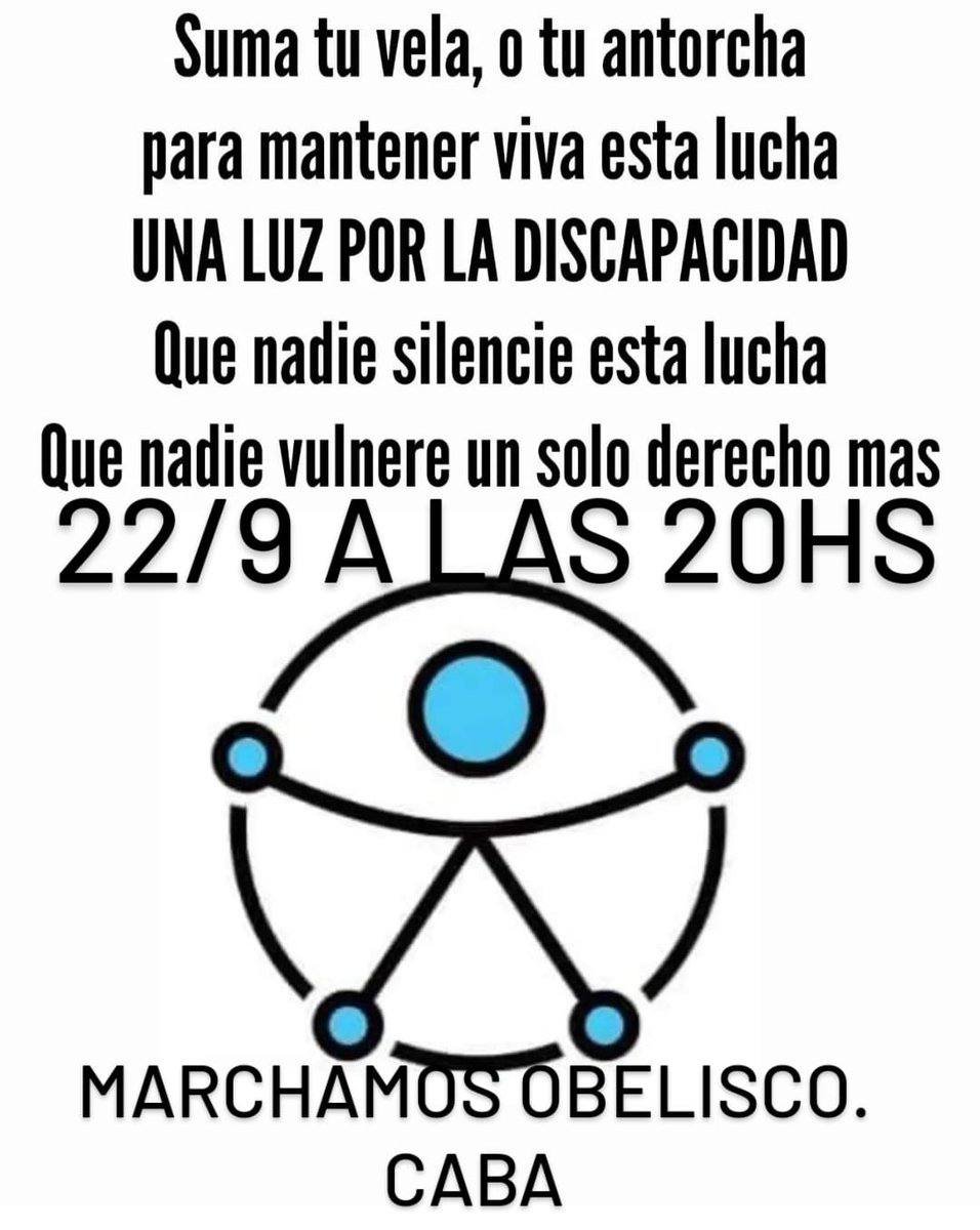 ValeriaRamilo's tweet photo. #noalajustedediscapacidad #discapacidadenemergencia 
@lanacionmas @Lanataenel13 @telefenoticias @canal9oficial https://t.co/Gp9P2TTPJ2