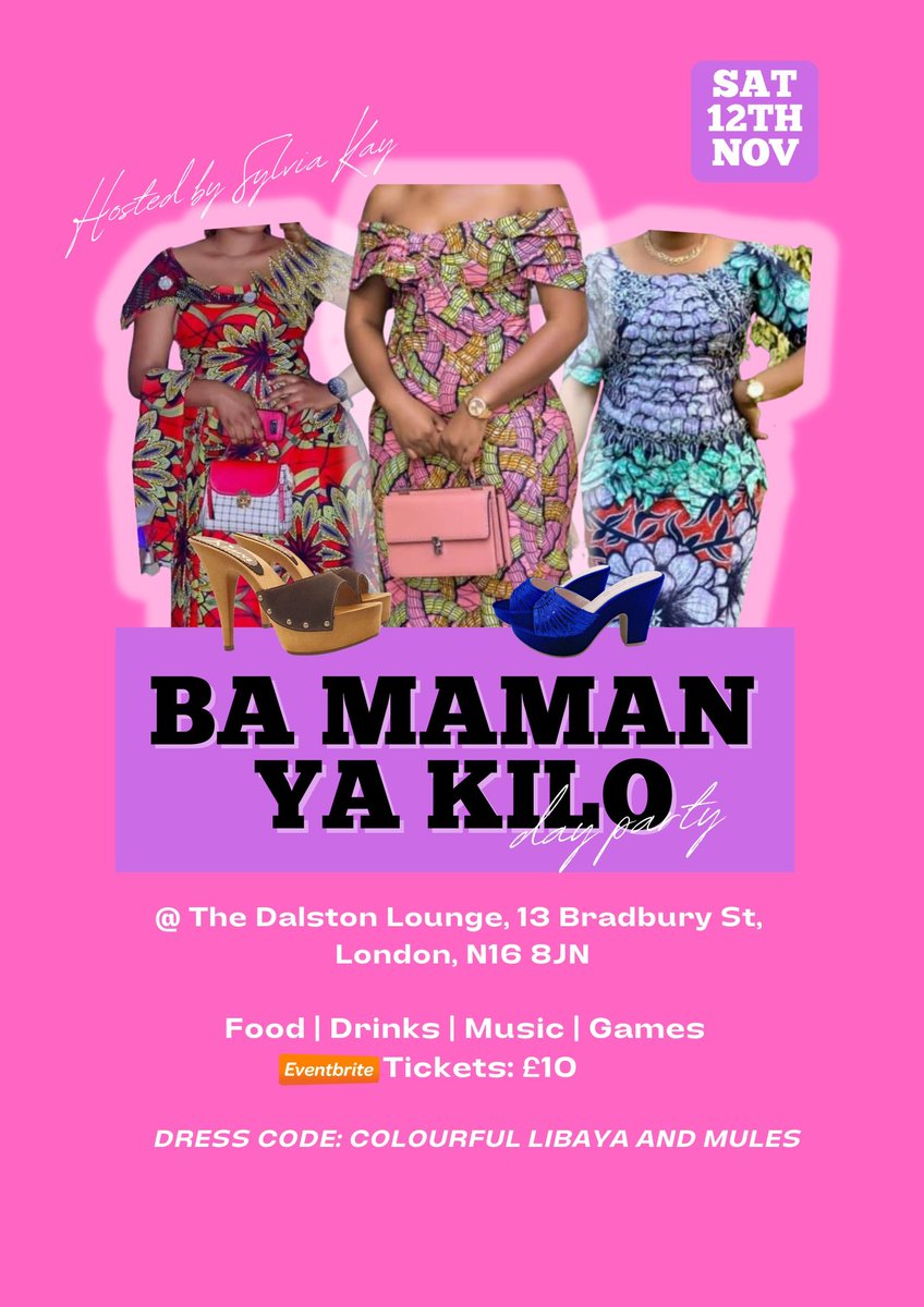 jessyjule's tweet photo. BA MAMAN EHHHHH💃🏽💃🏽💃🏽 
We are organising a day party for us to dress in our libayas and mobondos (mules) neti ba maman na biso. 
Food, drinks, music and games. 
Details on flyer! 💋👗👠🇨🇩 https://t.co/lrxFKxMv64