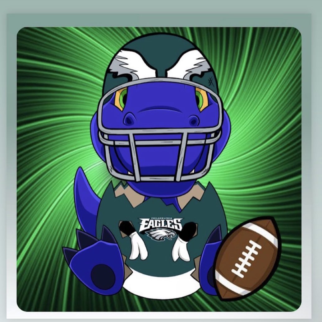 hatchingwannabe's tweet photo. Let’s go @Eagles #PhiladelphiaEagles #FlyEaglesFly  #nft #NFTs #hatchingwannabes https://t.co/8E3fT7bPFx