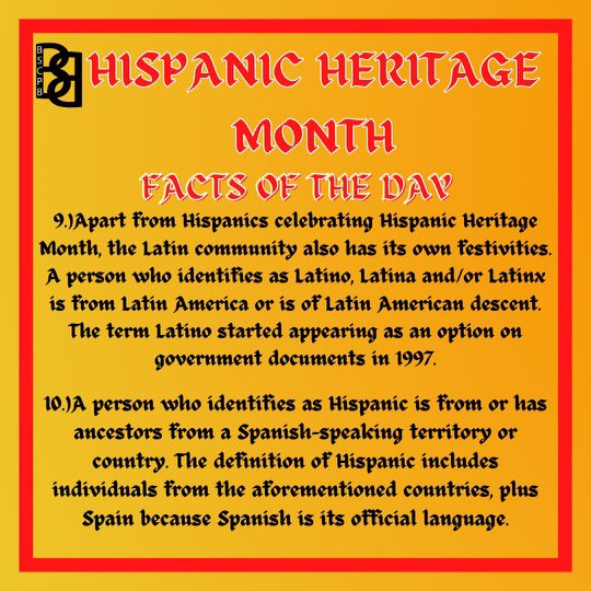 Let's catch a new fact about the significance regarding hispanic heritage month!
