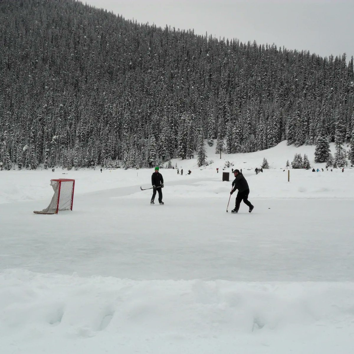 WerdFusion's tweet photo. A little pond hockey in #LakeLouise #Alberta https://t.co/pftx6pI7Kr