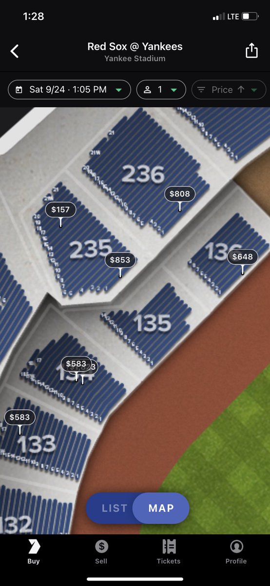 BriGuy3723's tweet photo. I hope Judge hits 60,61,62 in the bullpens.
These assholes jacking up the prices like this. Bleachers $1,000???
(1 ticket for Saturday)
#NYY #RepBX #ChaseFor61 #ChasingMaris https://t.co/t34KtHMwoC