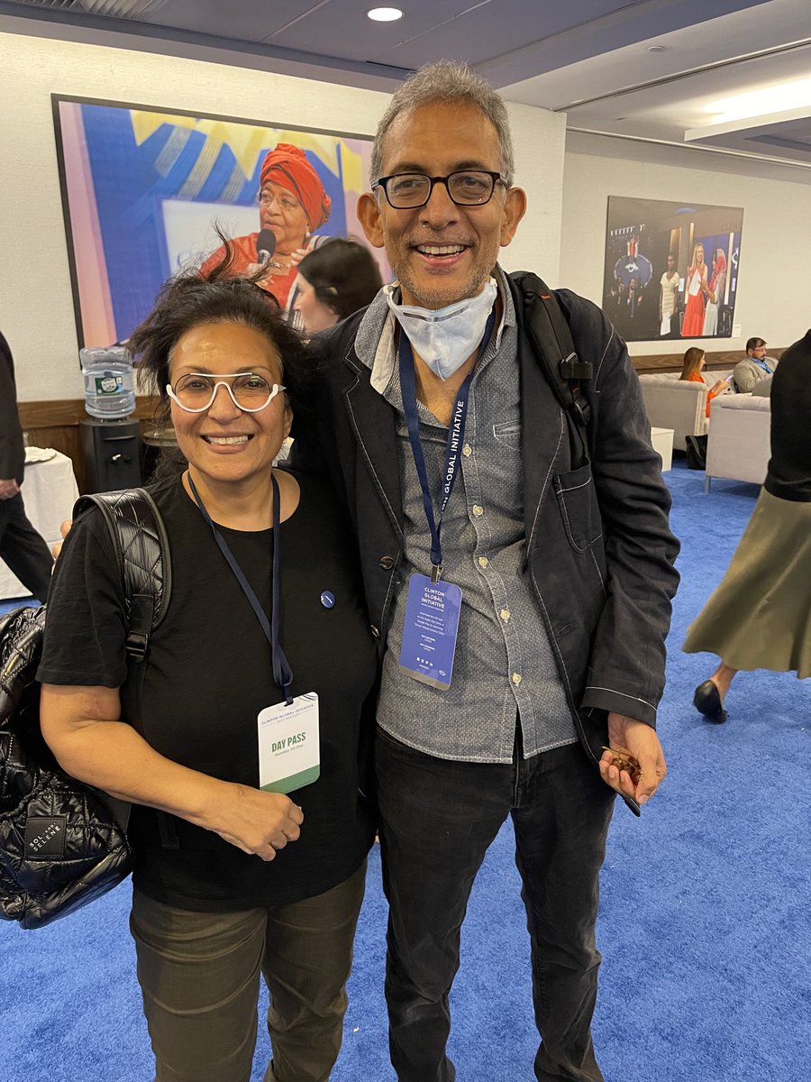 ashajadeja325's tweet image. Ran into Prof Abhijit Bannerjee at #CGI2022