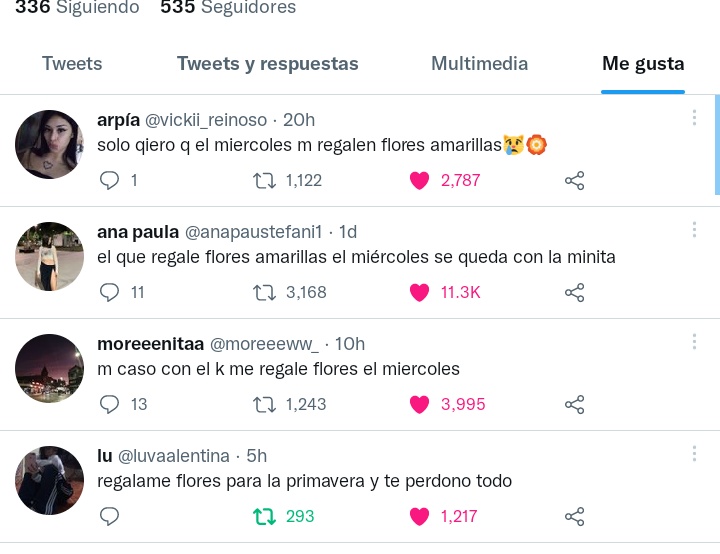 sii qiero q m regalen flores el miercoles cmo t diste cuenta???