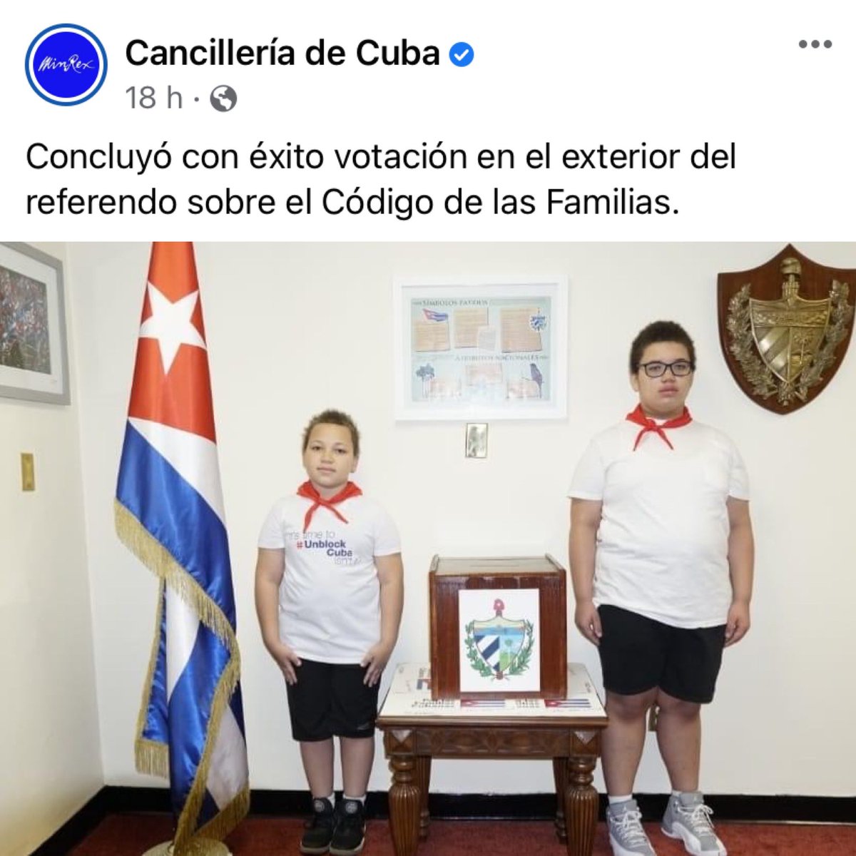 CubaLiborio's tweet photo. Ni cubanos parecen estos niños, hijos de algún funcionario de la embajada de #Cuba en la ONU- Nueva York. 
Obvio que no les quitaron la leche a los 7 años como a la mayoría de los hijos de cualquier cubano de a pie. 

#AbajoLaDictadura #LibertadParaLosPresosPoliticos @BrunoRguezP https://t.co/reW8O3OGNd