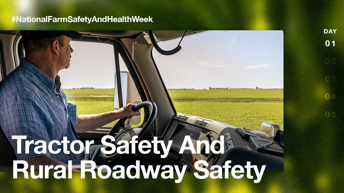 Channel Seed (@channelseed) on Twitter photo TIP OF THE DAY: Slow down as soon as you see a farm vehicle. Most farm equipment only travels 15 to 20 miles per hour, so it’s important to slow down and be cautious. 🚜
#NationalFarmSafetyAndHealthWeek <a href="/AgriSafeNetwork/">AgriSafe Network</a>
👉 learn.ag/3LytgKD TIP OF THE DAY: Slow down as soon as you see a farm vehicle. Most farm equipment only travels 15 to 20 miles per hour, so it’s important to slow down and be cautious. 🚜
#NationalFarmSafetyAndHealthWeek <a href="/AgriSafeNetwork/">AgriSafe Network</a>
👉 learn.ag/3LytgKD