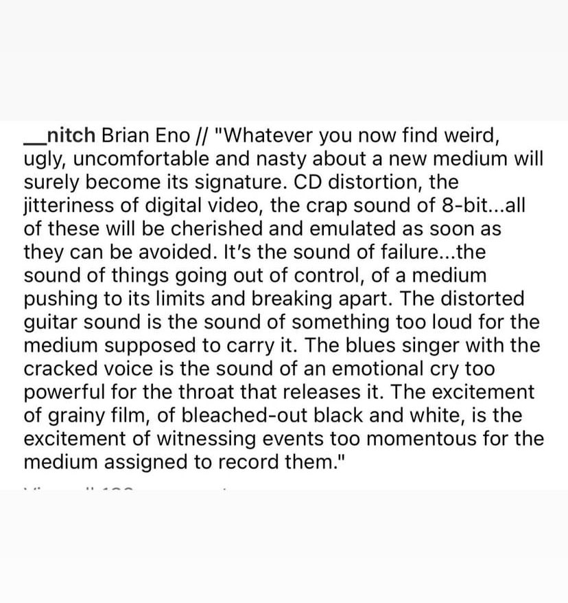 I often struggle for the right words to describe my aesthetic. I strive to push the limits of how #Foley has been done. To break free from pristine, over-complicated, gear-and-literal prop/shoe obsession so many #sounddesign professionals have.

“The sound of failure”