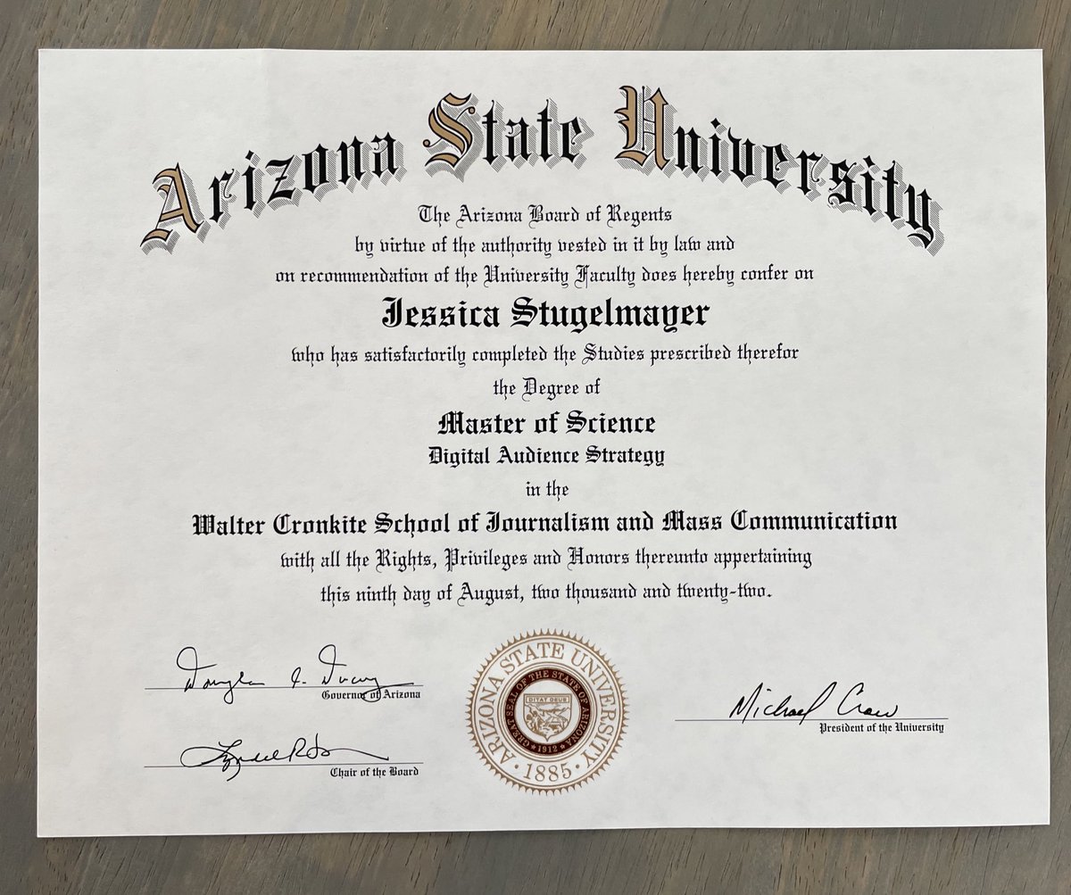 JesStugelmayer's tweet photo. It’s been official for a little over a month, but didn’t feel real until this arrived in the mail. https://t.co/WooEag6oob
