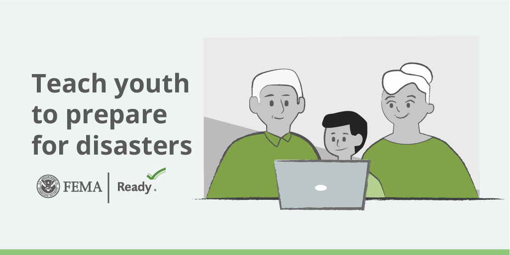 Build a #LastingLegacy: Prepare your kids for disasters and emergencies. Take time to make a plan and have conversations about preparedness. Help them know how to stay safe and during an emergency. Ready.gov/kids #NPM2022