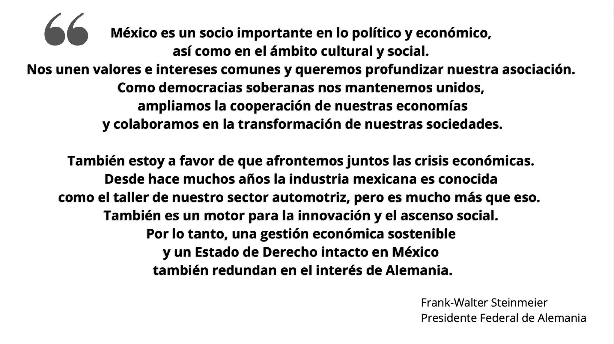 Embajada Alemana en México on Twitter "Hoy lunes el Presidente Federal