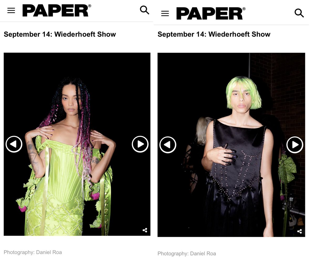 danielroaart's tweet photo. Can't believe I got to photograph one of my favorite designers backstage for #NYFW for @papermagazine #wiederhoeft
https://t.co/Rt7GXPsS8Q https://t.co/ylEhPYiU6S