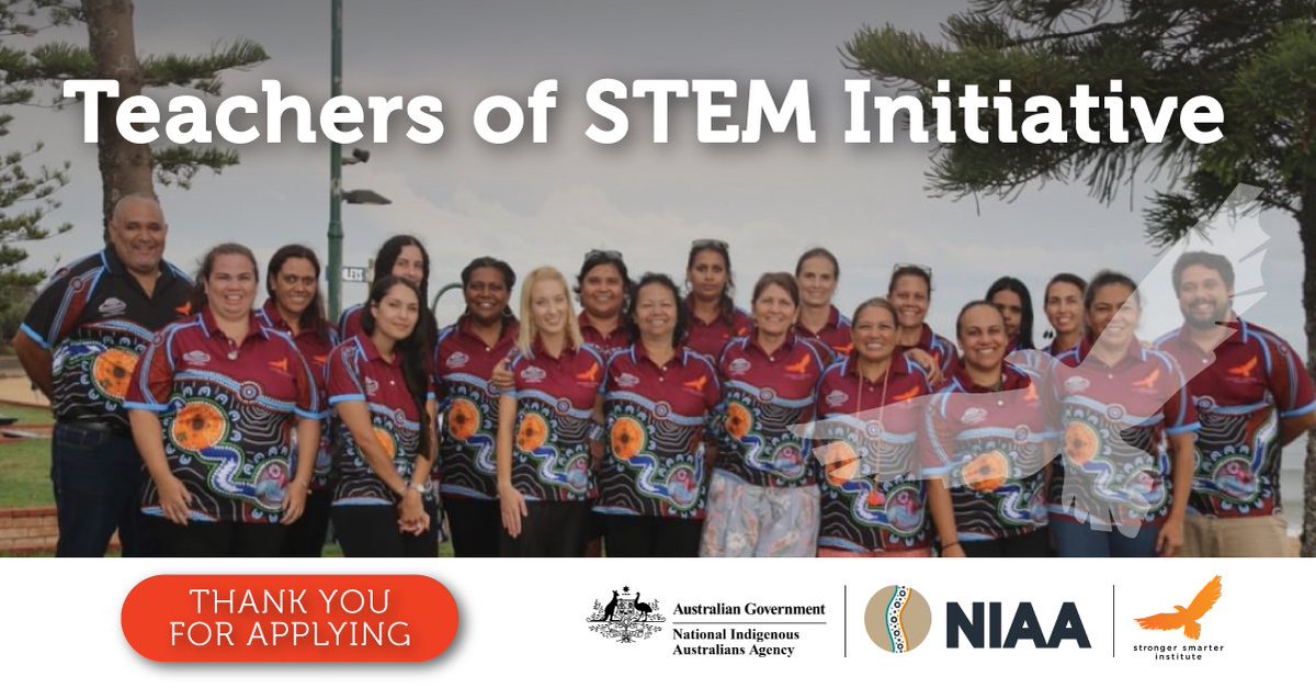 StrongerSmarter's tweet photo. Thank you to all of the women who applied for the September intake of Teachers of STEM Initiative.
ππΎ ππΏ ππ½
After we've read through the applications, the team will be in touch.
@indigenous_gov
#TeachersofSTEMInitiative #ToSI #NIAA https://t.co/6Q4PeP5nEr