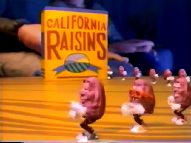 The Chicken McNuggets predate the California Raisins by two years. 1984 / 1986 Opposite of what I was expecting.