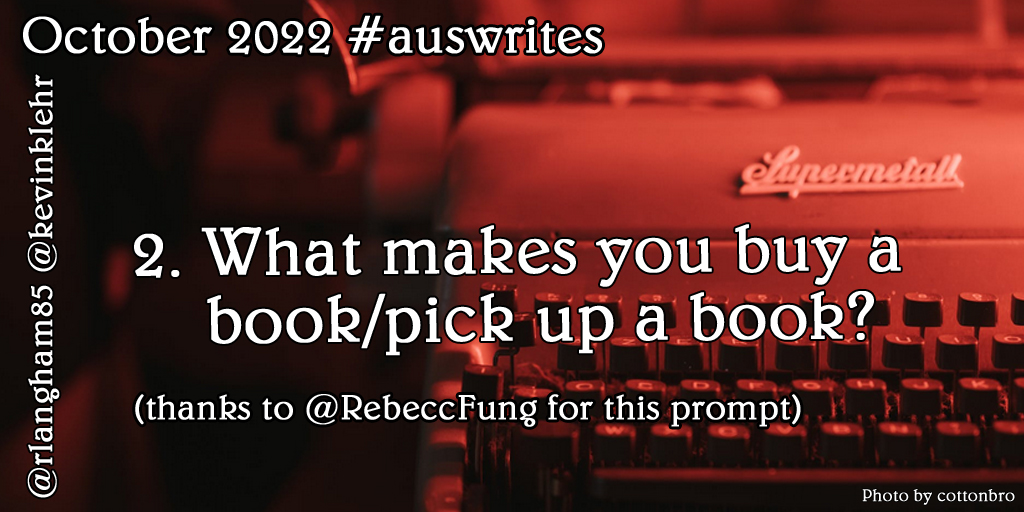 kevinklehr's tweet image. Oct 2 #AusWrites