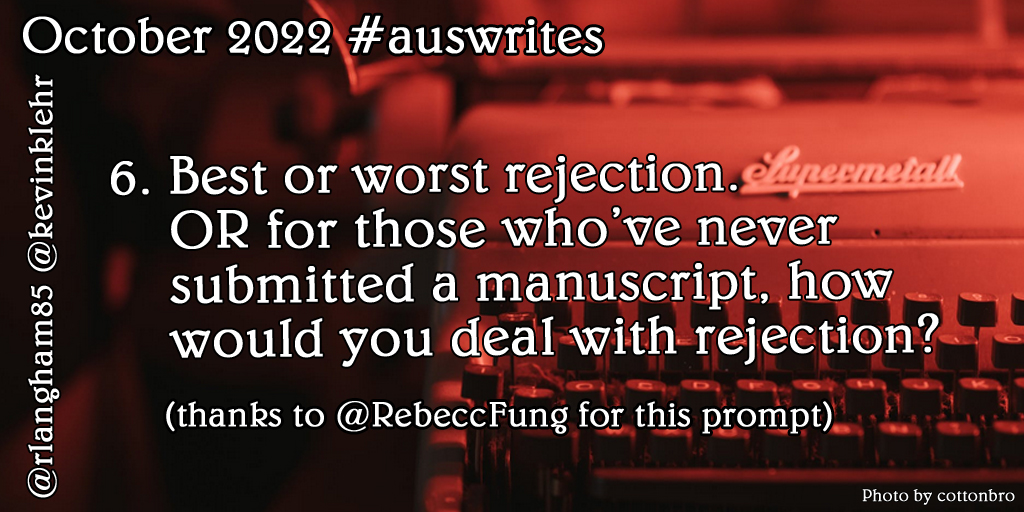 kevinklehr's tweet image. Oct 6 #AusWrites