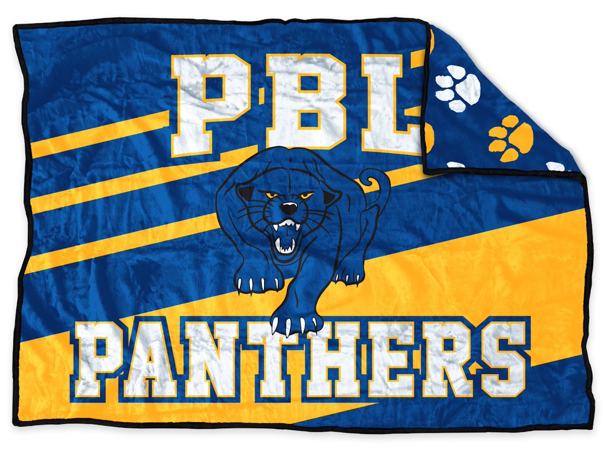 ClubPbl's tweet photo. PBL Panther families &amp; friends! You don’t want to miss these! PBL spirit blankets.  Double sided 60"x80" blankets are perfect for those chilly days at Football, Soccer, Cross Country, Baseball, Softball and more! 
#tagyourblankets #customblanket #blanketweather #comfy #havetohave https://t.co/LJa9SqBt7o