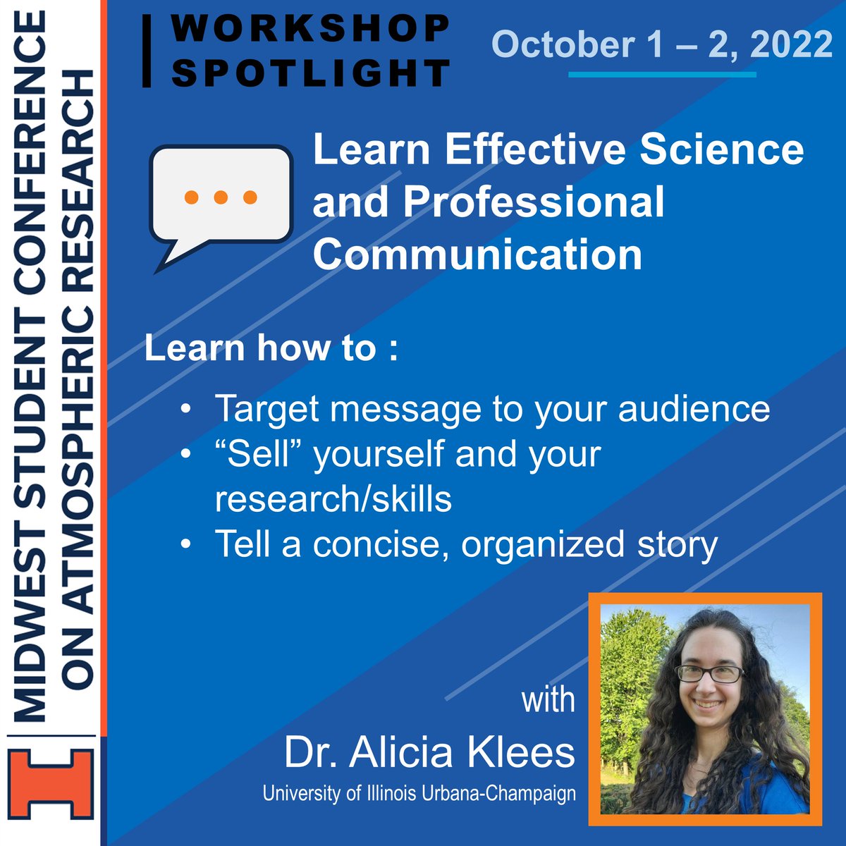 MSCAR_Illinois's tweet photo. Didn't submit an abstract to #MSCAR2022? We'd still love to see you here! Register by Sept. 23 to hear amazing presentations, attend workshops, meet with grad schools and employers, and much more:
https://t.co/GAPtHvbO4e https://t.co/GY3B1TyXea