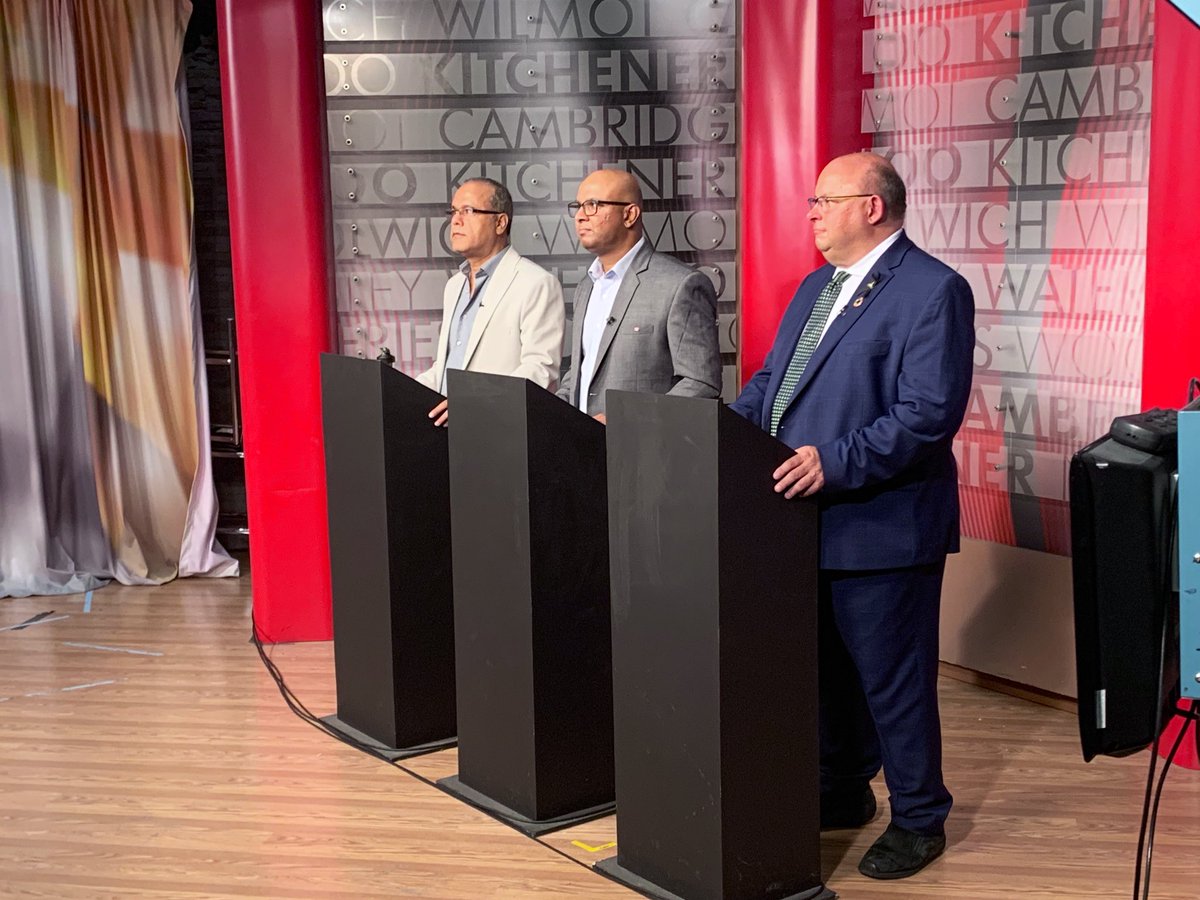 berryonline's tweet photo. Thank you to @Rogers @Rogerstv20 and moderator @farwell_WR for your coverage of #TheLocalCampaign and in particular the @CityKitchener mayoral debate. Taped on Friday, the first showing runs tonight, Sept 19th at 10pm. #ONmuni https://t.co/5VPwLfV4Zf