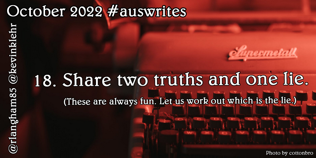 kevinklehr's tweet photo. Oct 18 #AusWrites https://t.co/RRRASu0qOK