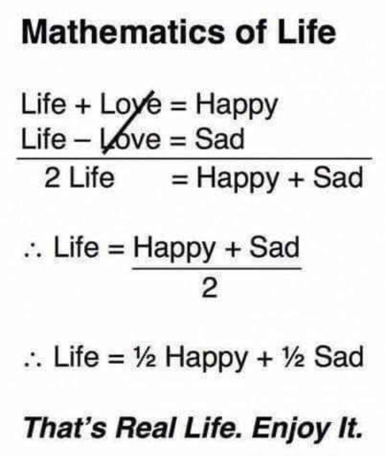 Equations of Life