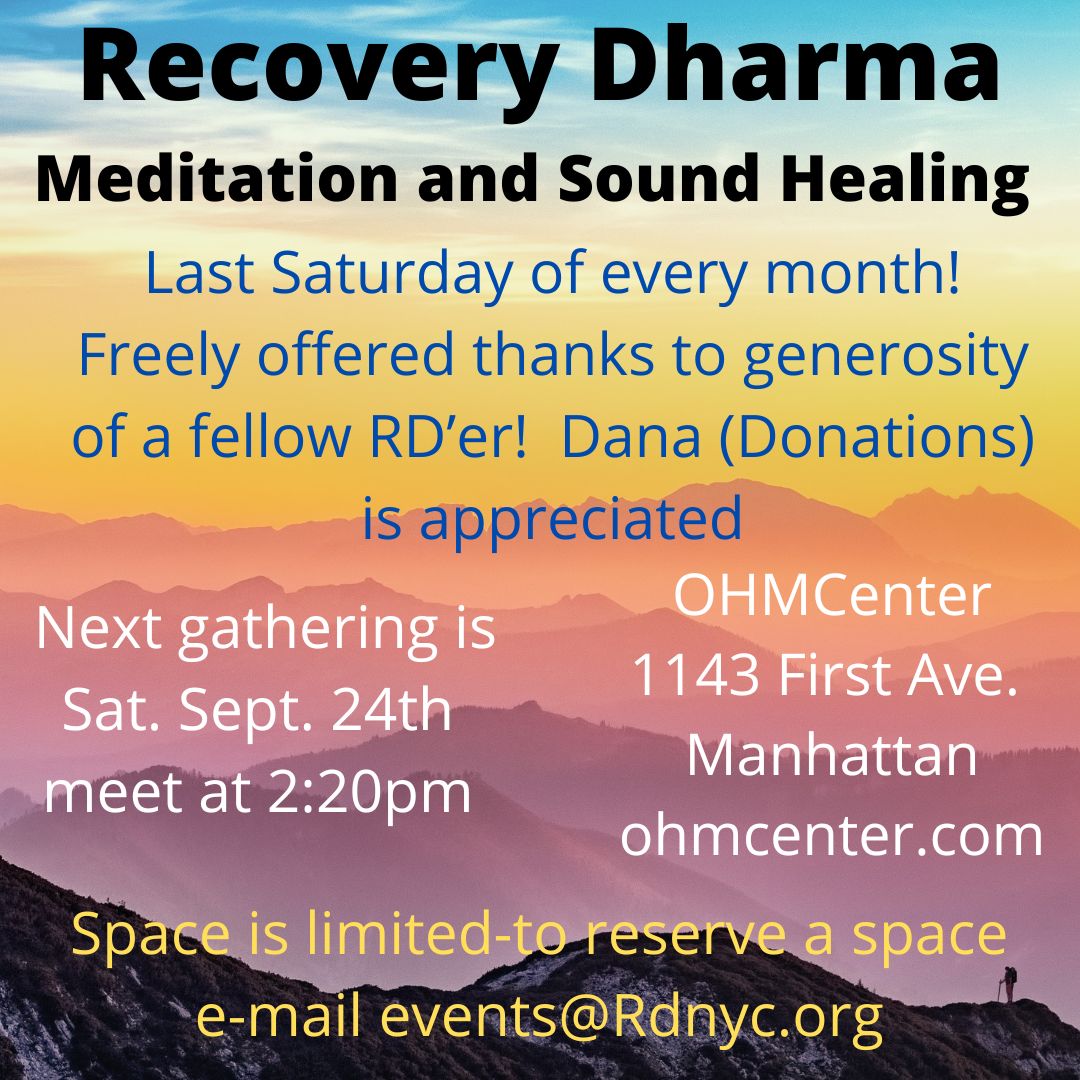 _rdnyc's tweet photo. Please join us for a monthly Meditation and Sound Healing event, on the last Saturday of every month, 2:20pm @ OHMCenter, 1143 First Ave, Manhattan.
https://t.co/BBppDNYm3F https://t.co/tooNxNF4yz
