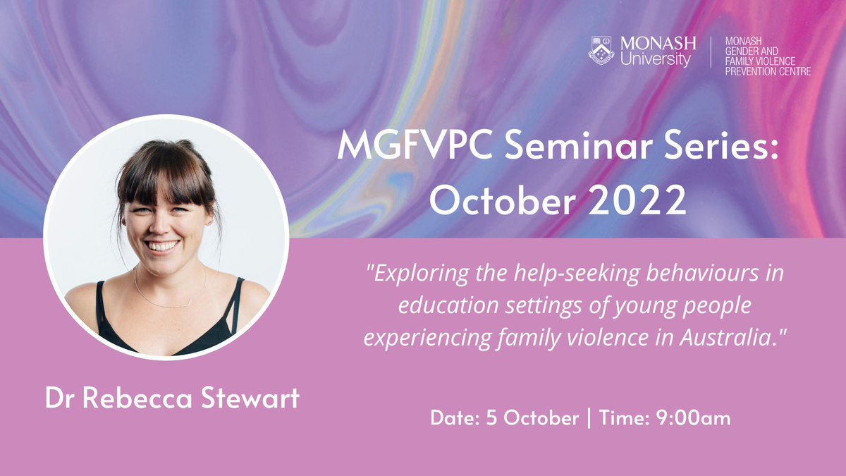 MonashGFV's tweet photo. There is a growing demand for #familyviolence #prevention &amp; #response efforts to centre children and young people not simply as witnesses to violence, but as #victimsurvivors in their own right. 

@BecStewart83 examines this in her seminar👇

Register now: https://t.co/ujITbiizf3 https://t.co/E3YRgGfIlf