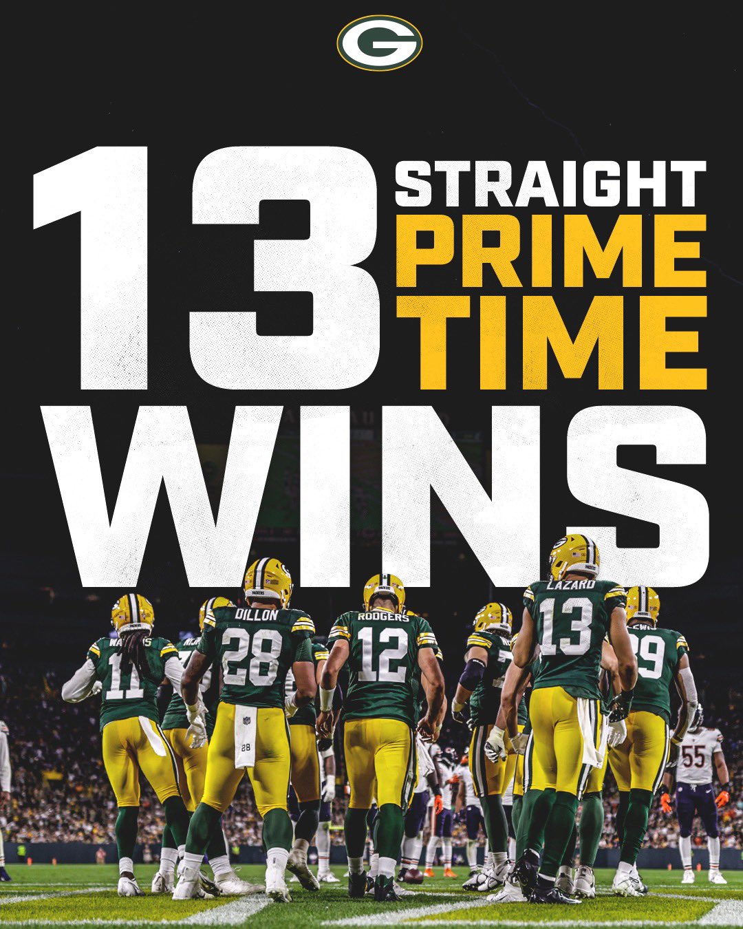 Green Bay Packers on Twitter "PRIMETIME PACK 💪 Sunday night's victory