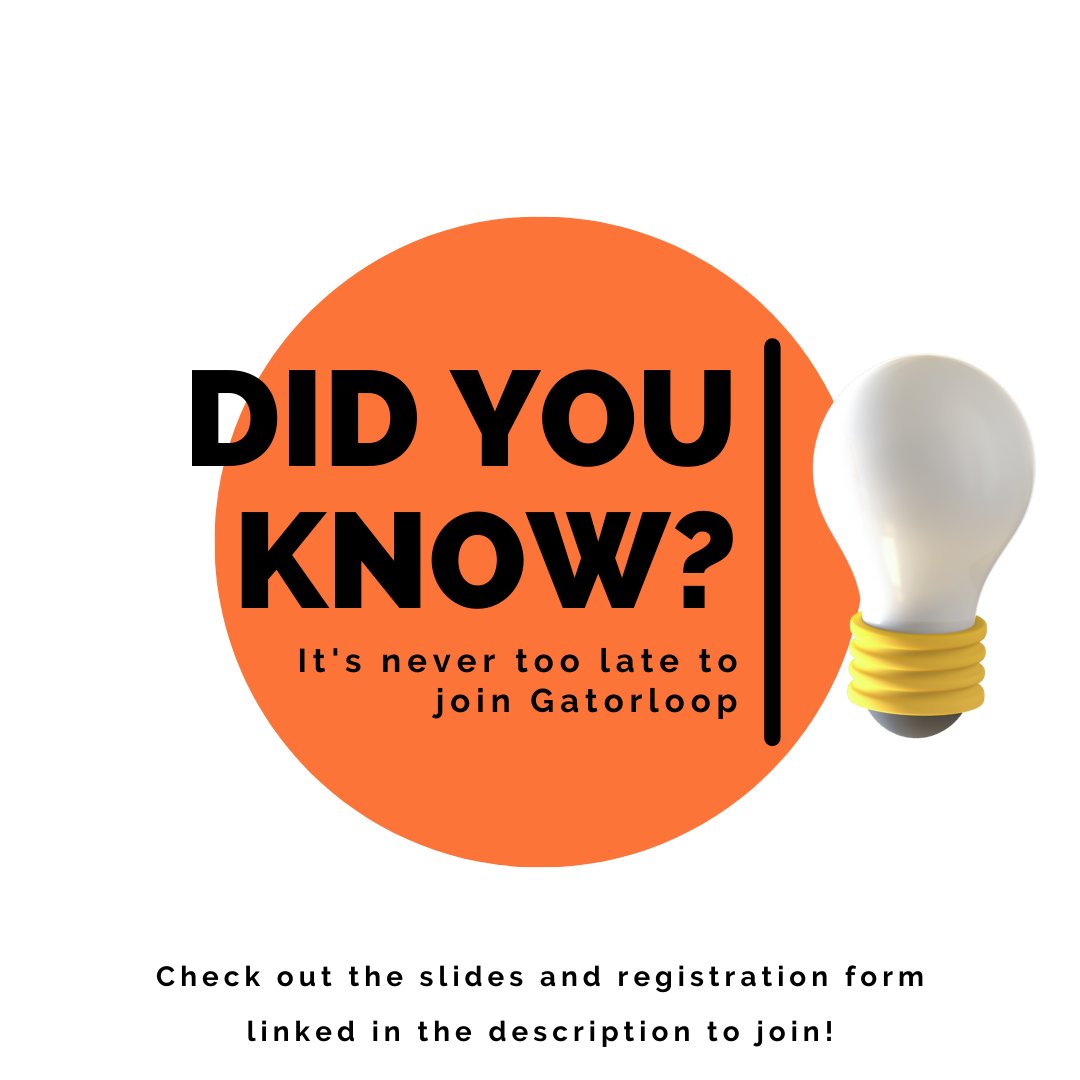 gatorloop's tweet image. Don&apos;t worry if you missed our 1st GBM!

If you want information about our sub-teams, you can find it here: docs.google.com/presentation/d…

If you officially want to join, scan the QR code on the final slide of the above link OR fill out this form: ufl.qualtrics.com/jfe/form/SV_aa…