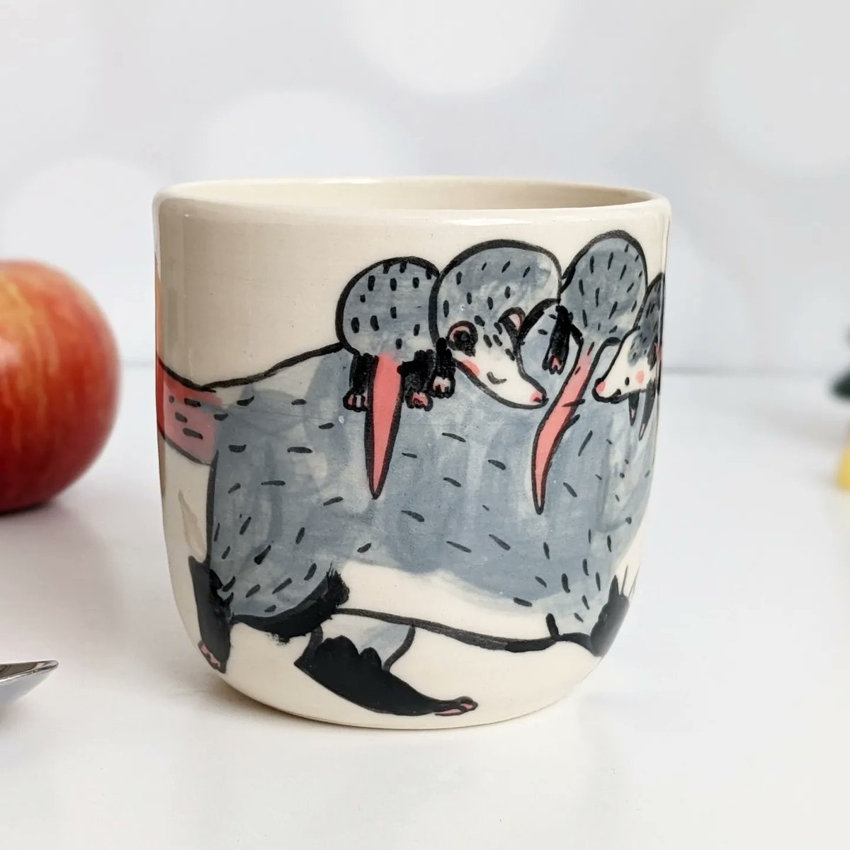 _kness's tweet photo. An opossum mama mug ☕⤵️ https://t.co/JEXYP5wxC8