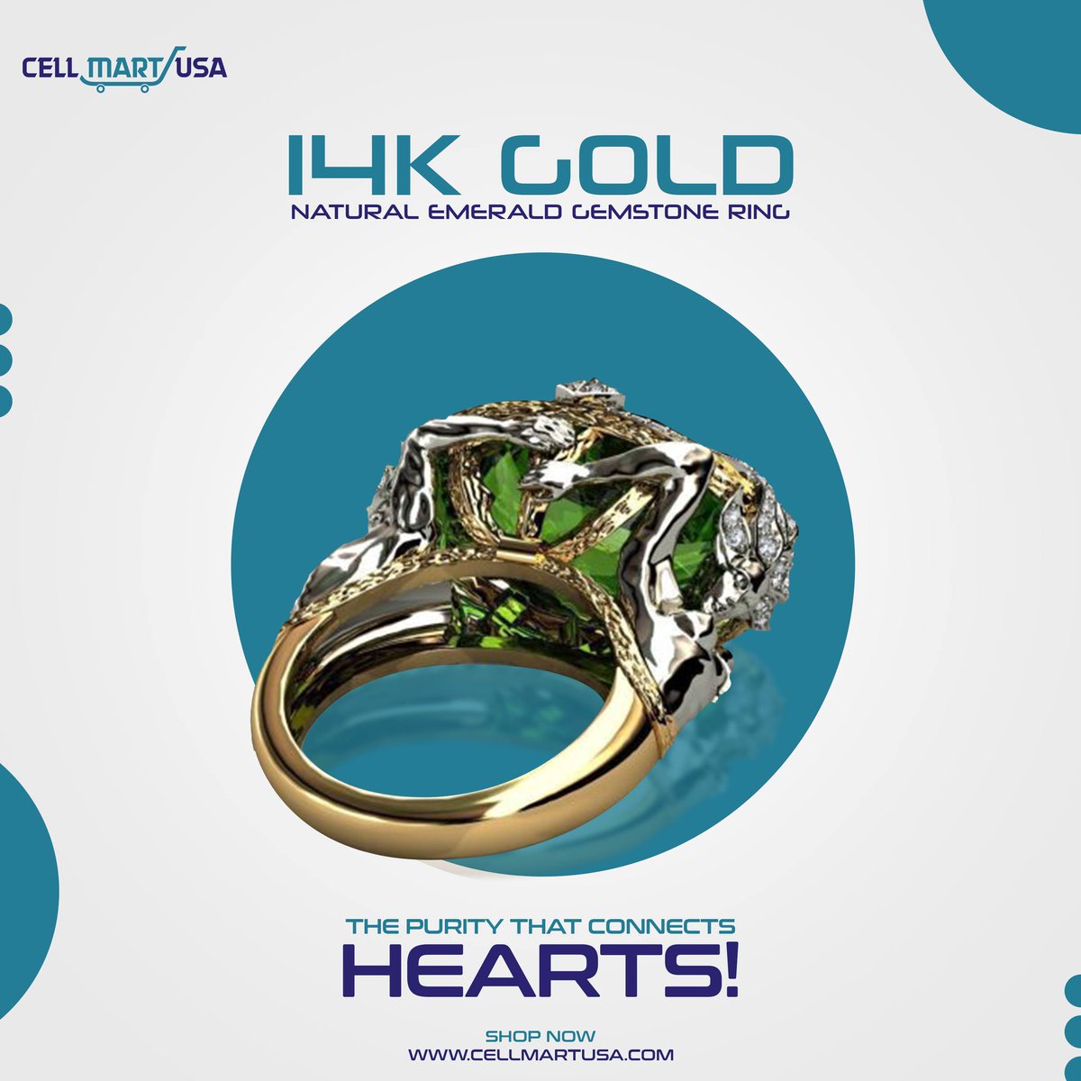 The 14K gold natural emerald gemstone ring is an elegant ring surrounded by an optic set.

#onlineshoppingusa #onlineshoppingsite #onlineshoppingaddict #clothingforsale #70offsale #apparelcollection #apparelandaccessories #cellmartusa #goldrings