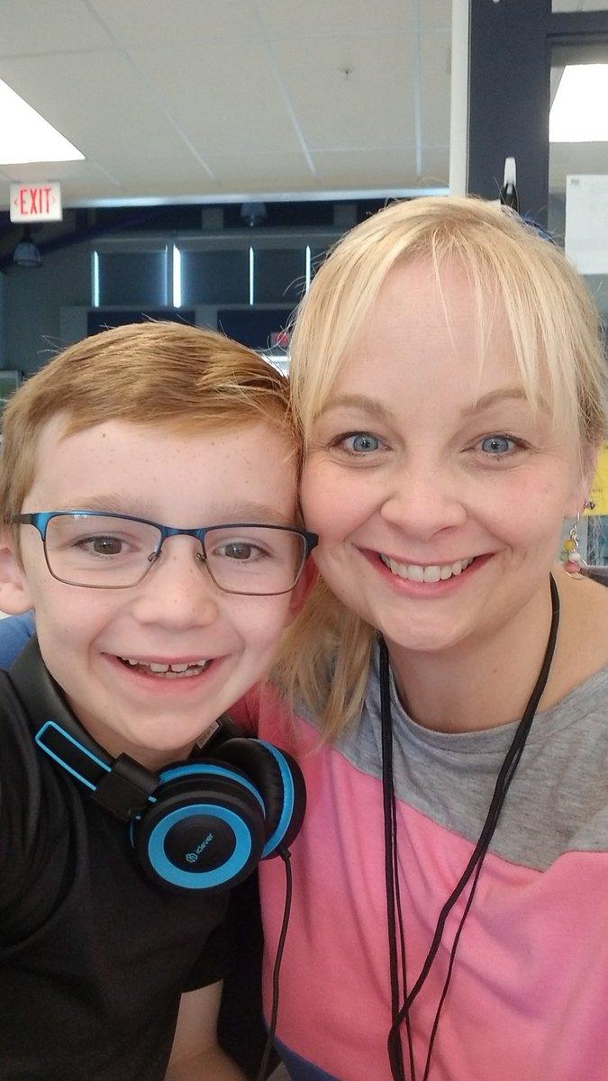 ... at least he smiled when he learned I was his substitute today! #EASD #2ndgrade #momsthesub