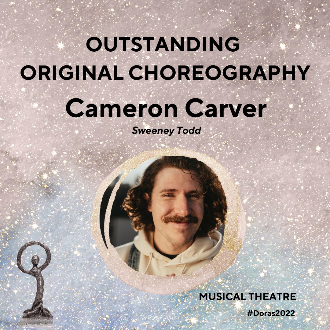 DoraAwards's tweet photo. Outstanding Original Choreography (Musical Theatre): Cameron Carver - Sweeney Todd https://t.co/CDGNMI3P8E