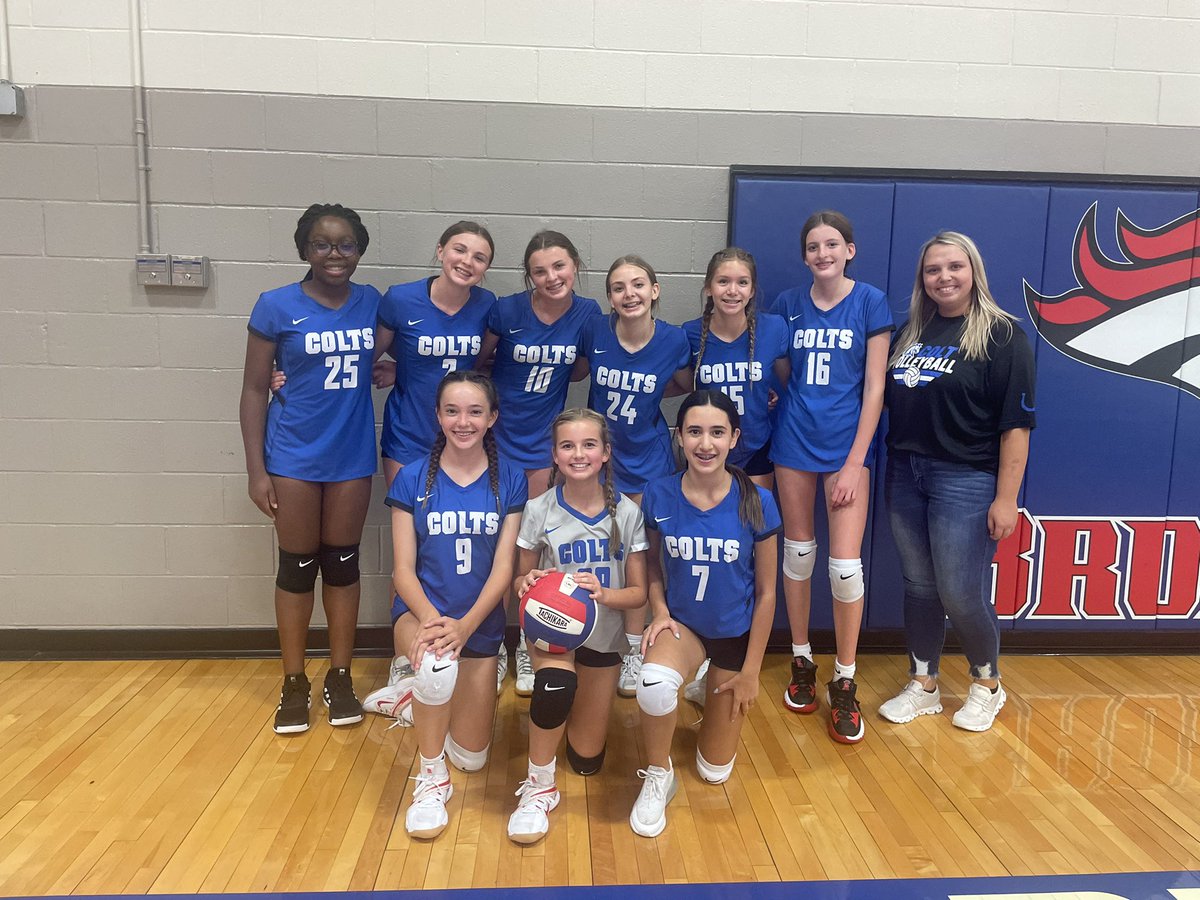 THESE GIRLS DON’T QUIT👏🏼👏🏼 

7th A is taking home a W tonight after 3 hard fought sets. See you next week AT HOME for another great night of volleyball 💙 

#ColtPride <a href="/CmsColts/">Colleyville Middle School</a> <a href="/LyColtAthletics/">Lady Colt Athletics</a>