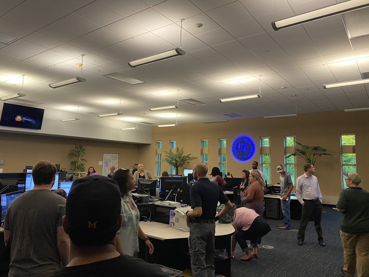 OfcSoto's tweet photo. Week two of the Citizen’s Police Academy we took a tour of Ottawa County Central Dispatch and the Ottawa County Jail.  #CPA #911 #OCJ https://t.co/xpKQ0TC4mS
