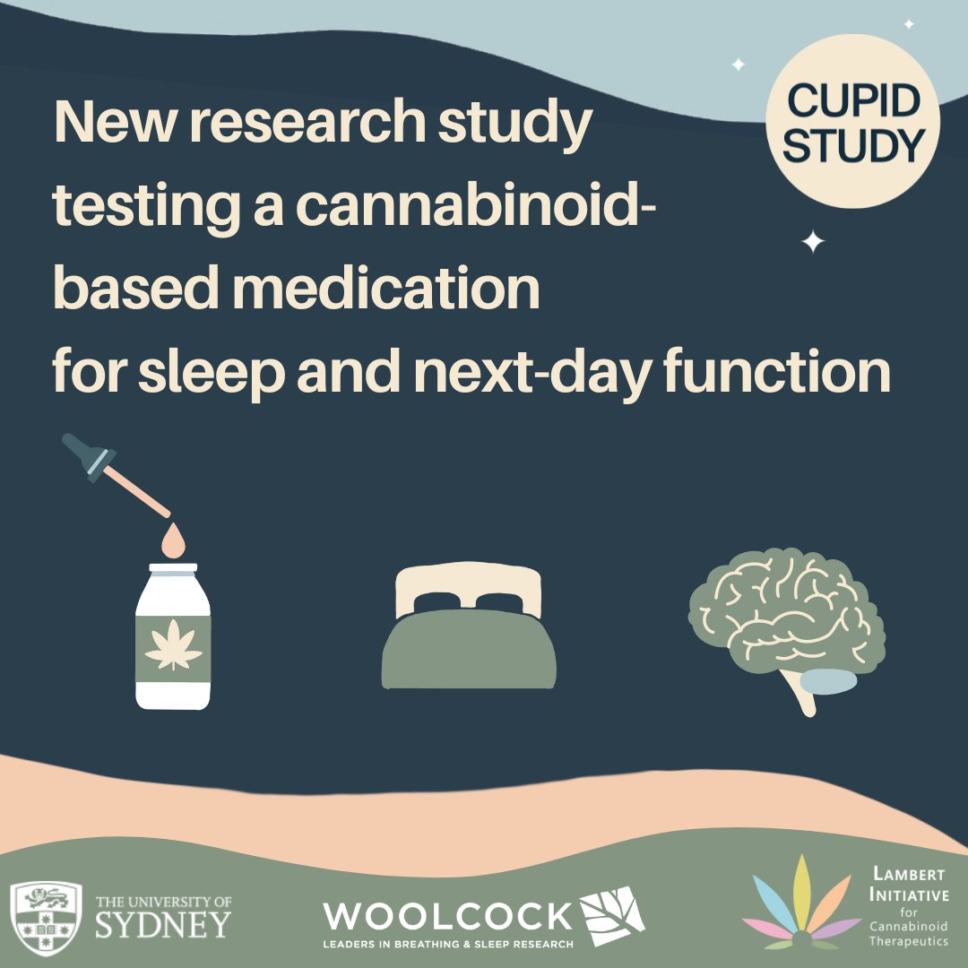 We’re recruiting for an exciting new study to test a cannabinoid medication for sleep in people with insomnia disorder. Find out more at  cupidstudy.com.au