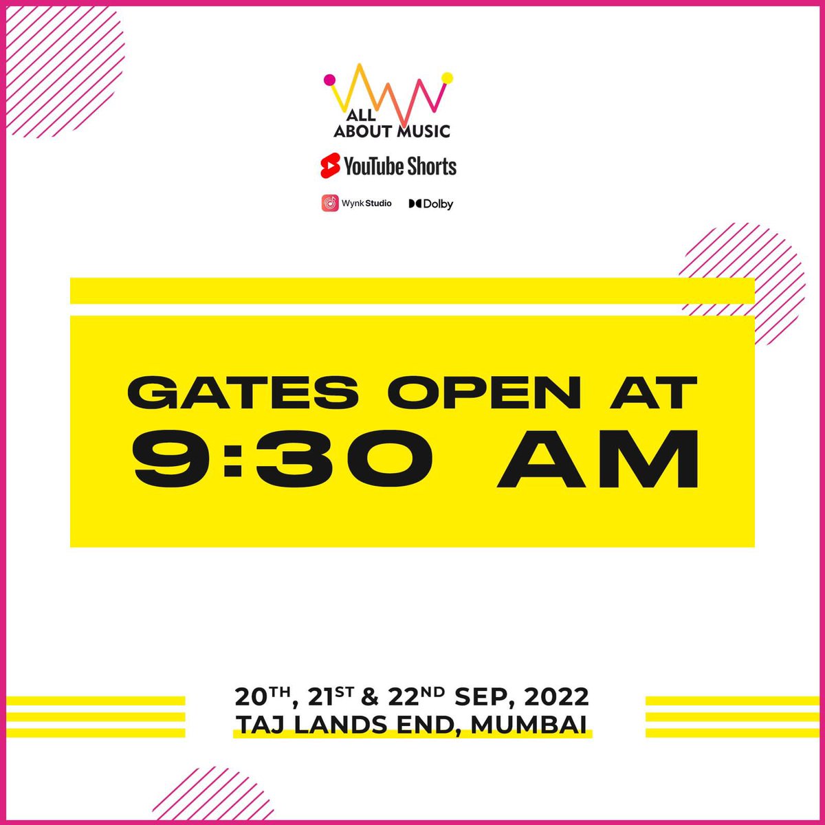 allaboutmusicin's tweet photo. Welcome to All About Music 2022, Day 1! We begin at entries at 9:30AM sharp, shortly followed by a Welcome Note by Chandni Soni, so make sure you get here in time.
.
.
.
#MusicBiz #MusicBusiness #MusicBusinessTips #CreateandCollab https://t.co/yjYS8JYwWq