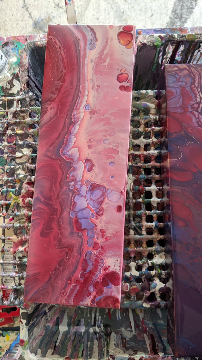 snowpinecone's tweet photo. the wet look!! #AcrylicPour #AbstractArt #OriginalArt #ShopSmall https://t.co/42XoV3WwqC