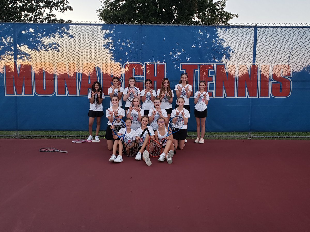 lhaigh07's tweet photo. The BMS girls won their tennis match tonight!! Go Monarchs!! #ptbm @BMS_girlstennis https://t.co/mqDOBiFzac