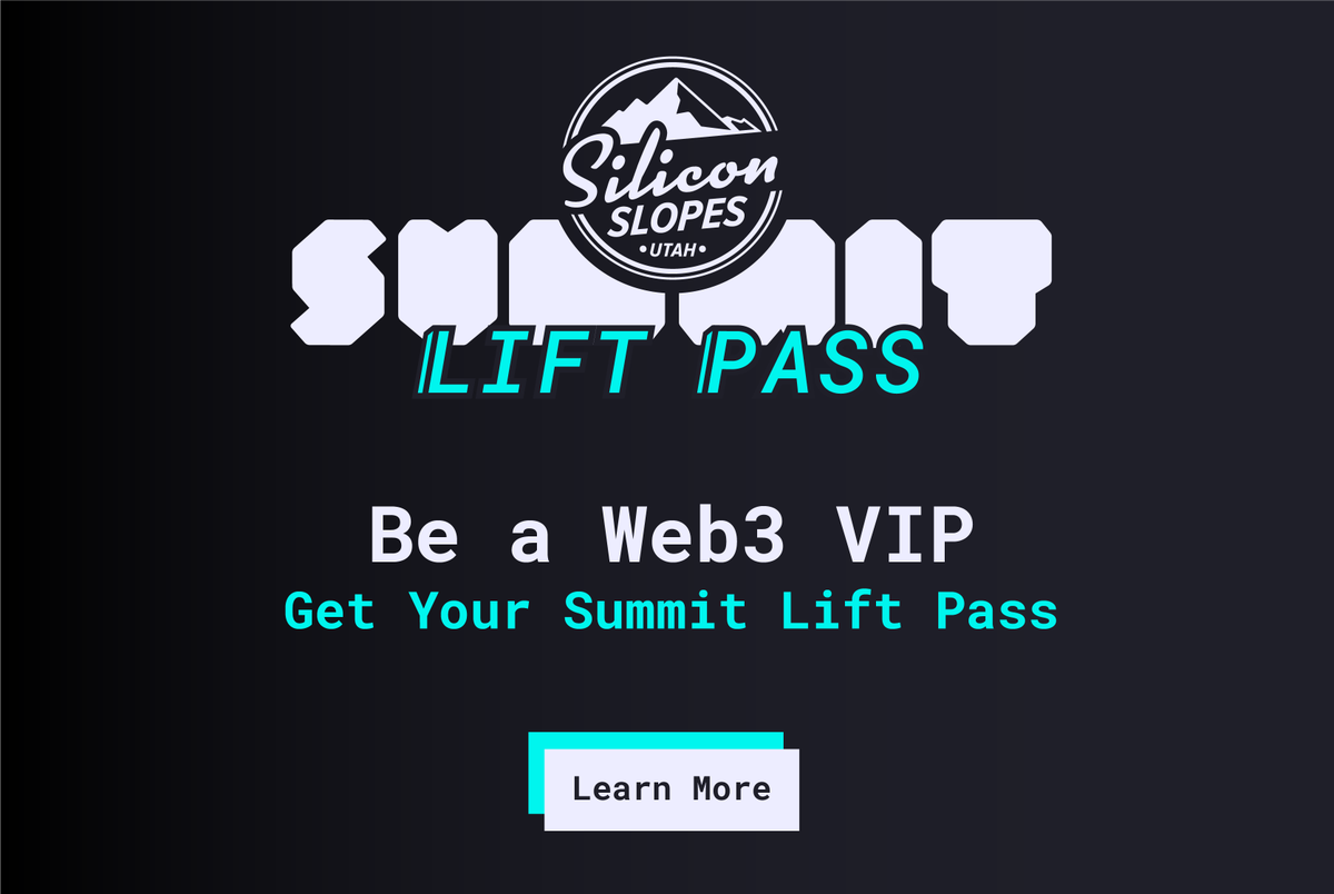 siliconslopes's tweet photo. Introducing, the Summit Lift Pass!
We are pioneers, established by pioneers in Utah. And Web3 is the ultimate frontier. We invite you to a new community of Web3 pioneers built in our own backyard. Be the first to join our VIP community. https://t.co/JYy3MfsCnl #SlopeSummit https://t.co/q2cvQfDD8k