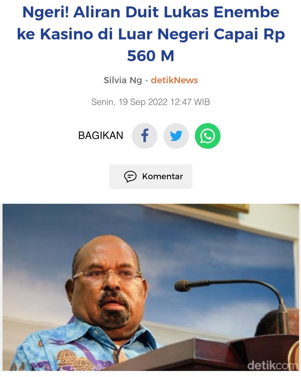 Rp. 560 M  = Sin$ 55 juta.
Mainnya di Marina Bay Sand Casino, paling suka di lantai bawah yg free smoking. 

Kemungkinan kekalahannya lebih dari 1 Triliun karena yg 560 M hanya transfer diluar dari uang cash handcarry + penarikan via ATM dan kartu kredit