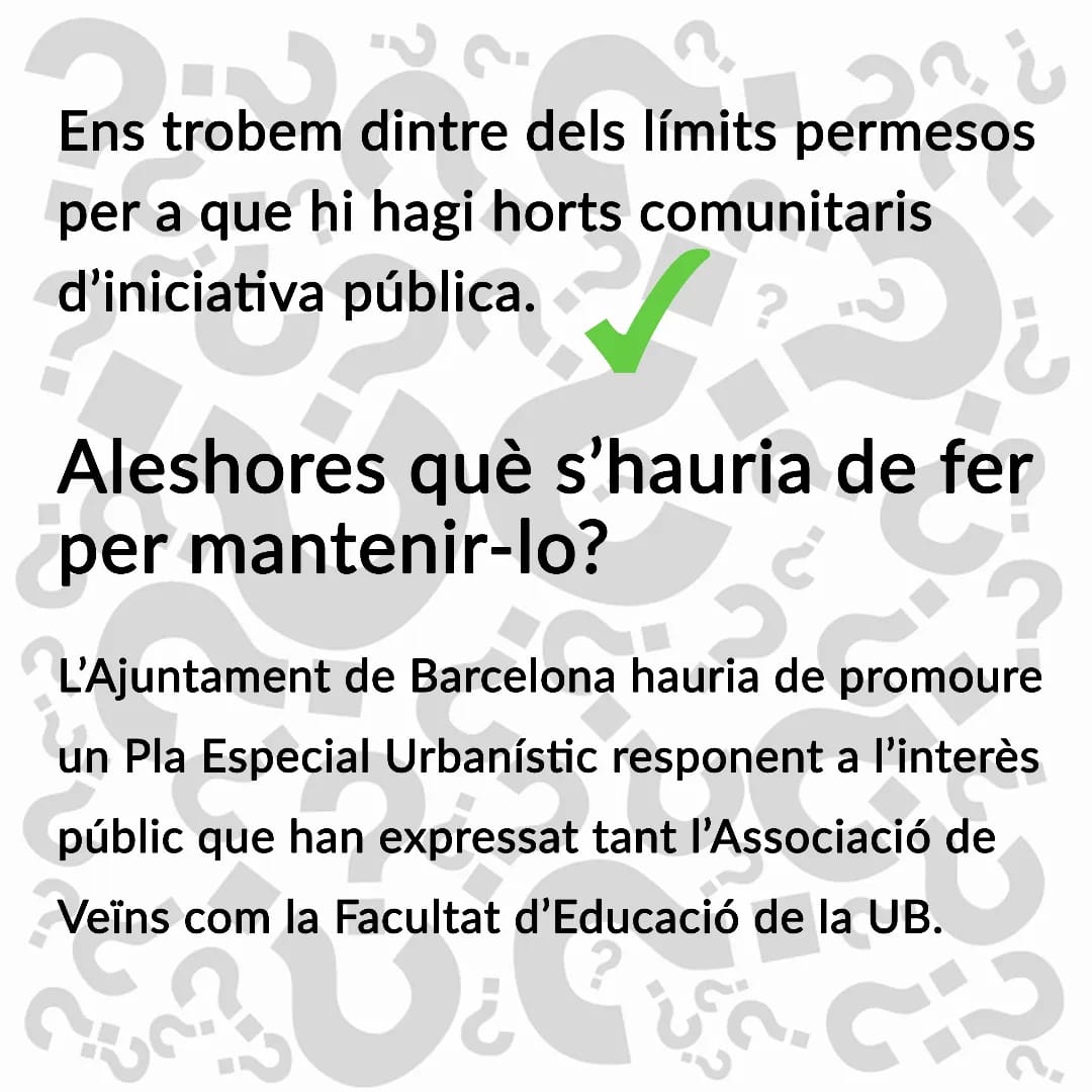 Traslladem amb tota transparència el contingut de la reunió que vam mantenir la setmana passada amb el Districte <a href="/bcn_hg/">Horta-Guinardó</a> i el Consorci del Parc Natural de Collserola <a href="/parcncollserola/">Parc Natural de Collserola</a>: fil 🧵+ infografía