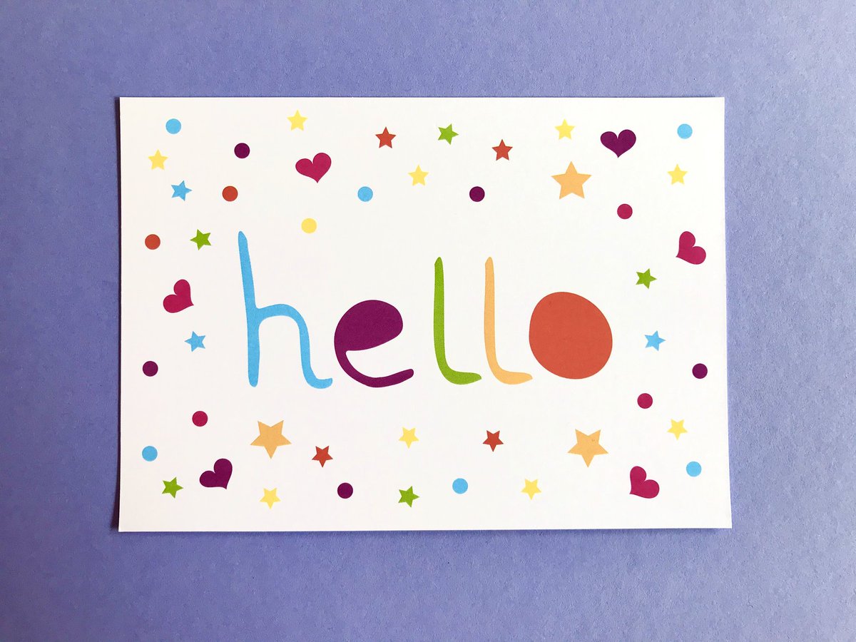 andrealem's tweet photo. I'm putting a free "hello" postcard in with all orders this week for #thinkingofyouweek  😊💕

#earlybiz #postcards #sendapostcard #illustration #illustrator https://t.co/n91RFuMXob